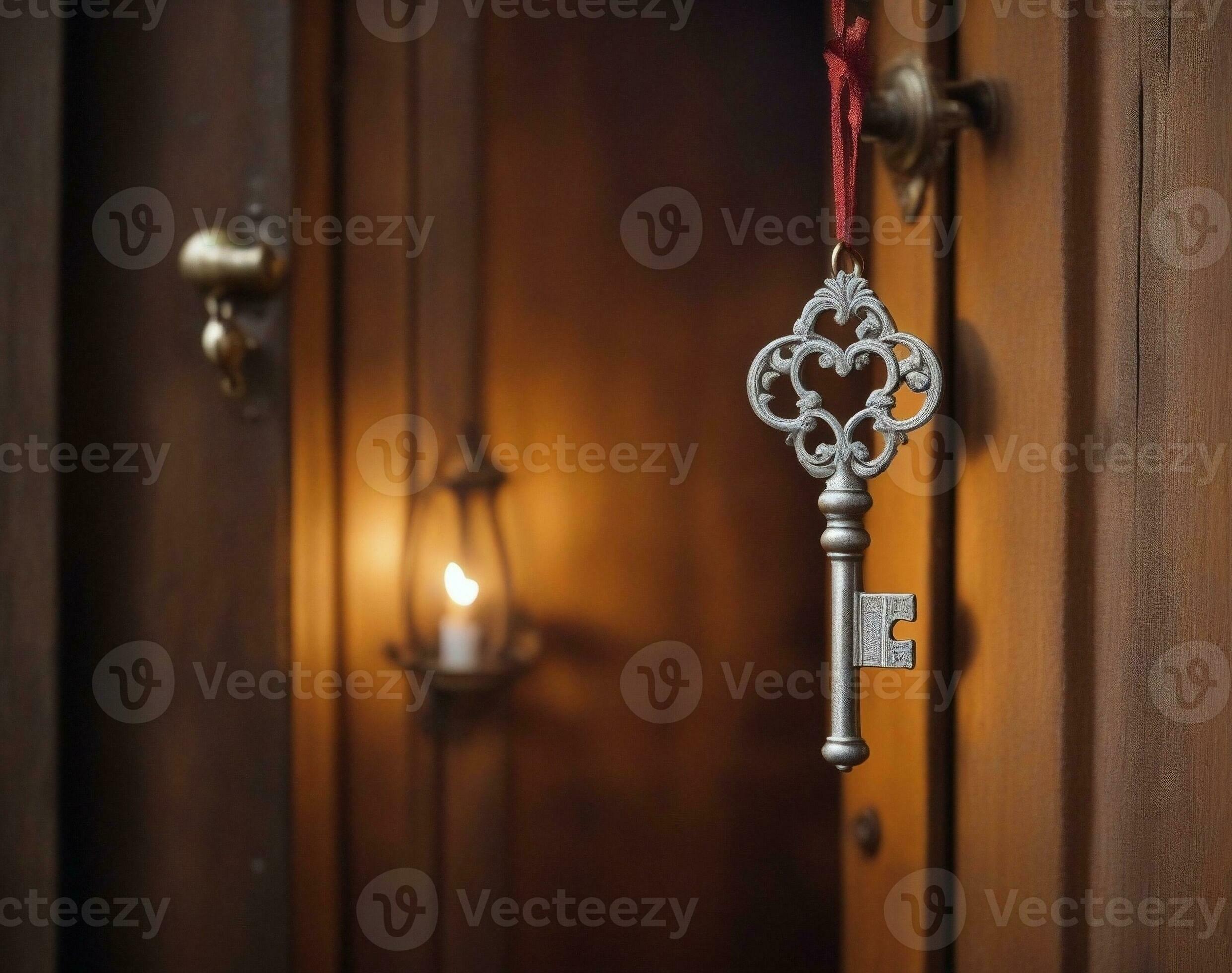 Santa s Magic Key Sparkling with Enchantment. AI Generated. 31719234