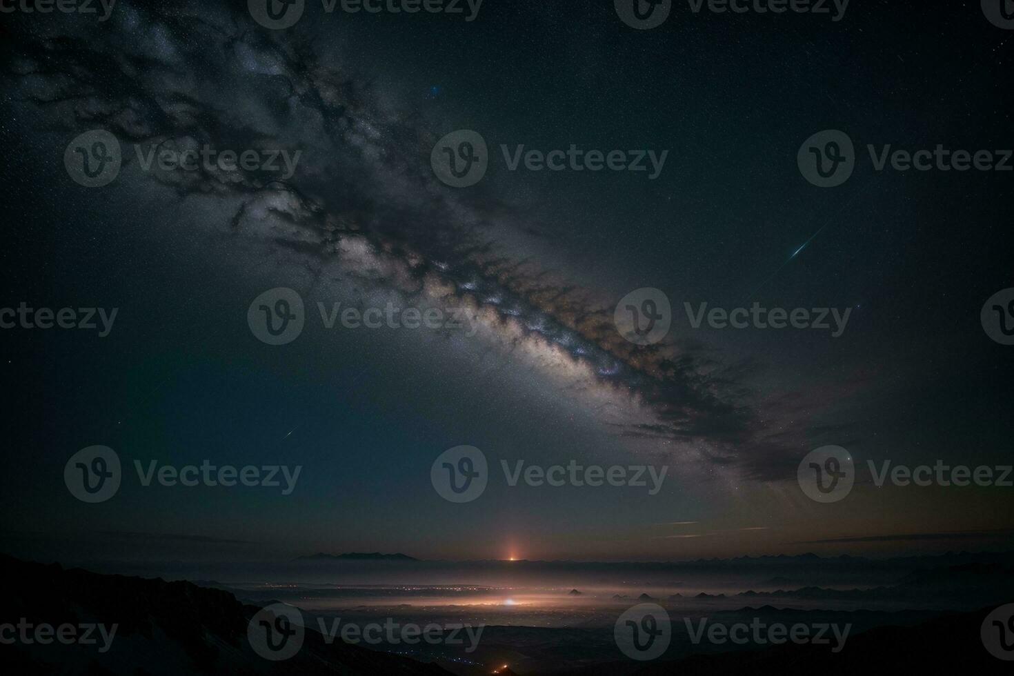 Celestial Symphony in the Sky. AI Generated. photo