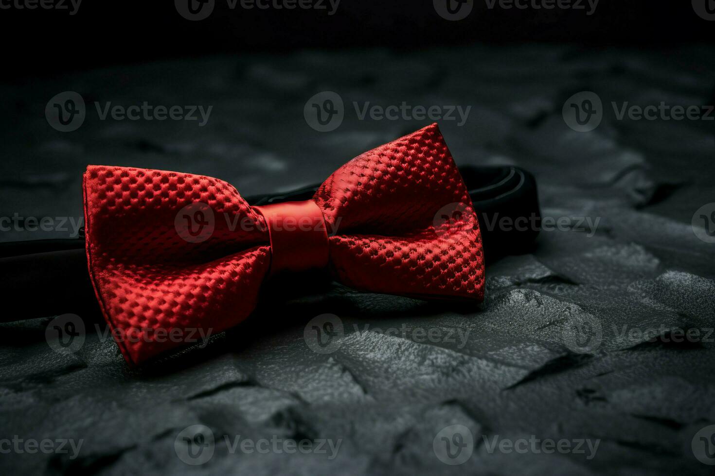 Red bow tie accessory. Generate ai photo