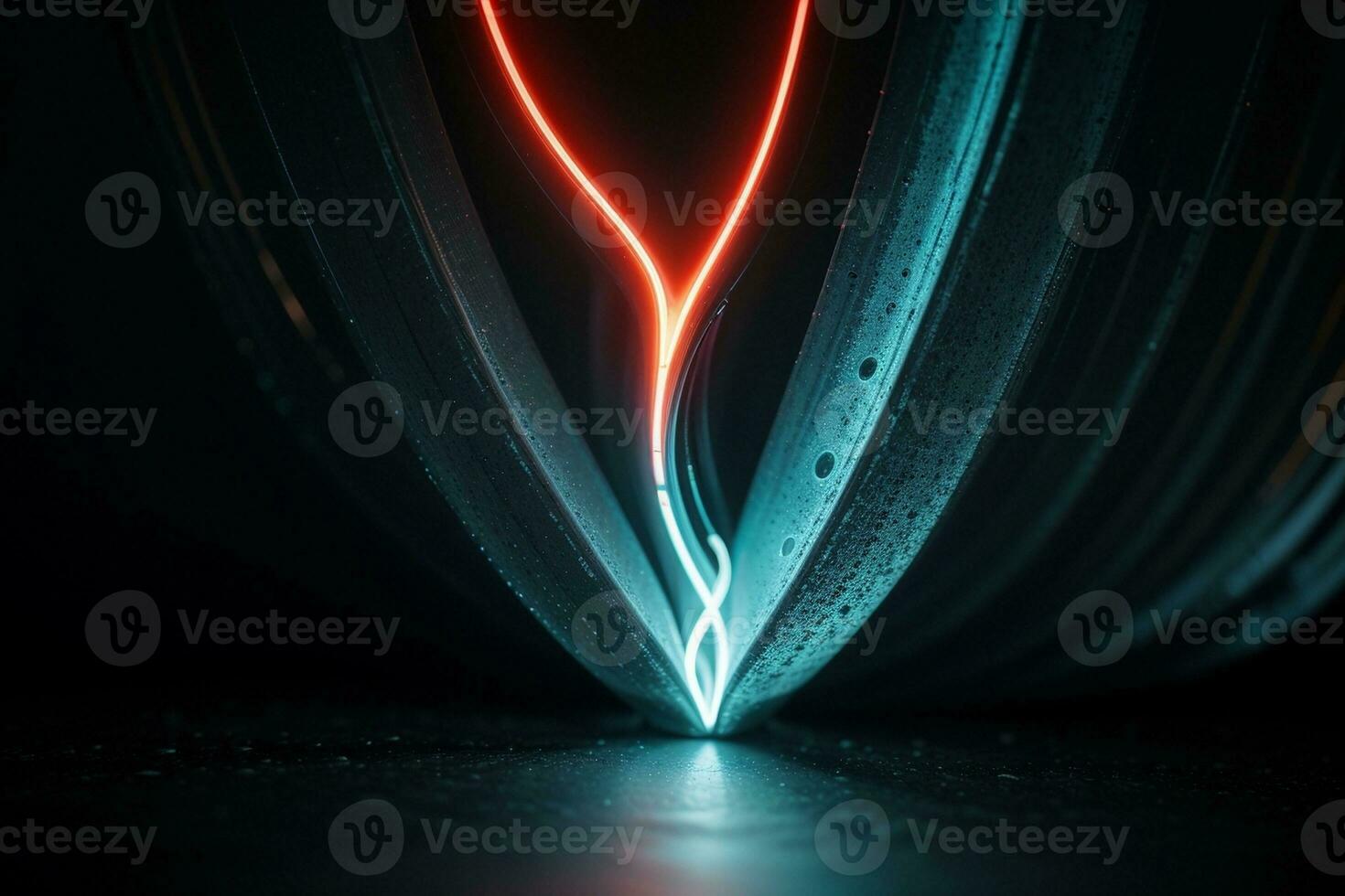 Luminous Neon Light Wave A Captivating Abstract Background. AI Generated. photo