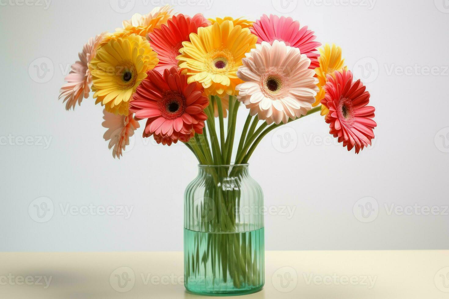 Eye-catching Gerbera daisies vase. Generate Ai photo