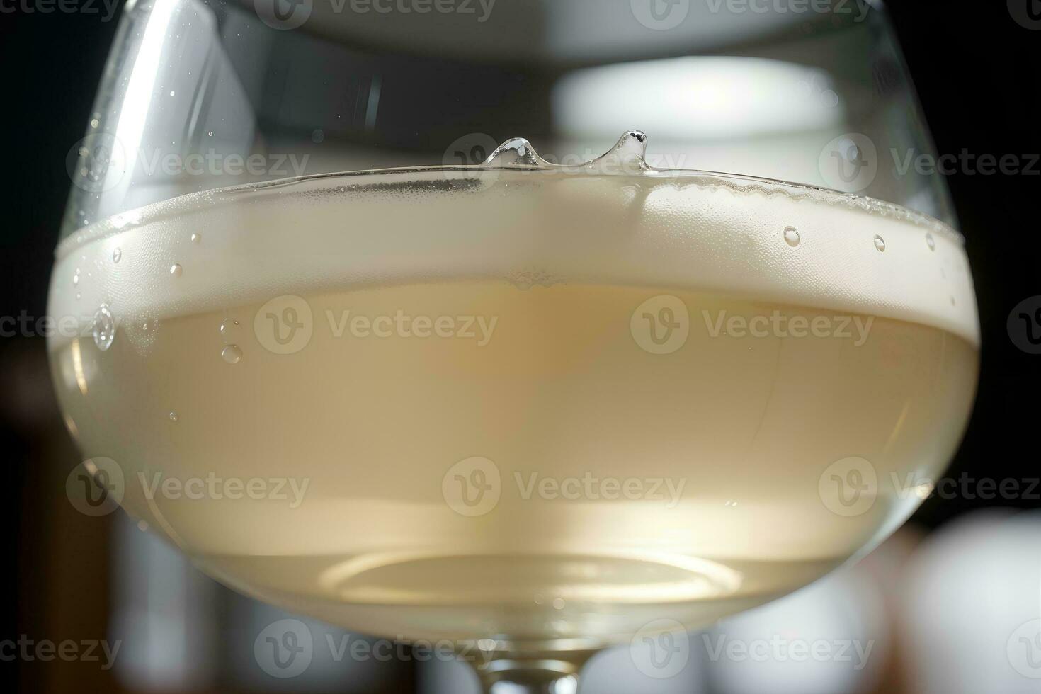 refrescante elegancia un cautivador vaso de enfriado blanco vino. ai generado. foto