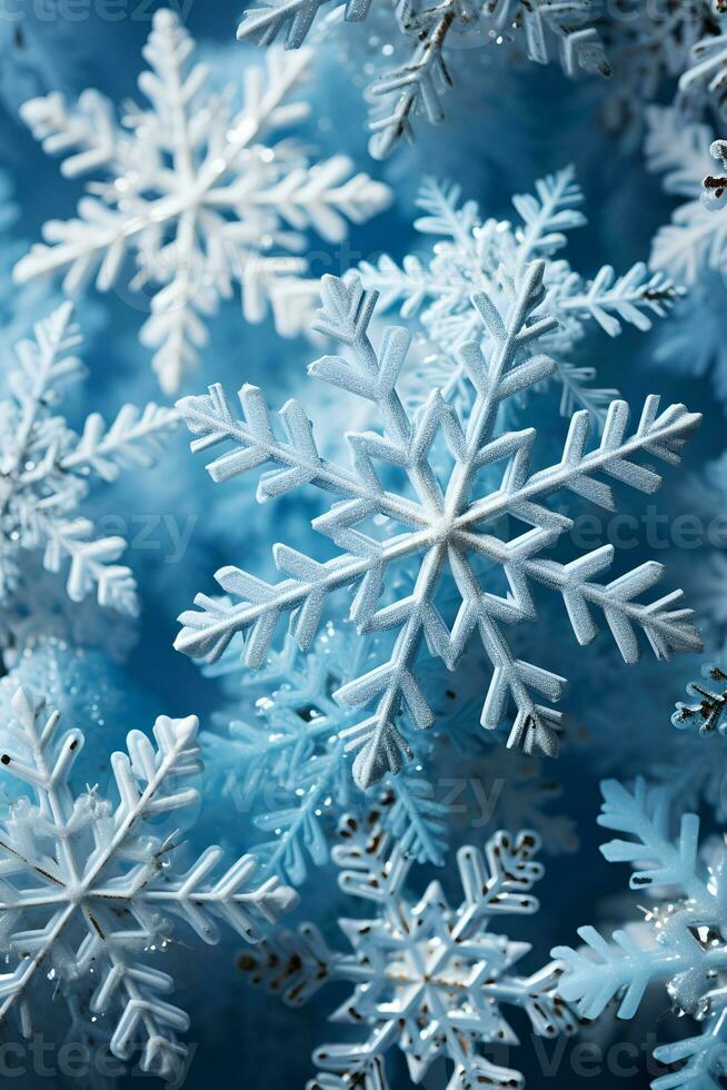 Ai generated snowflake winter banner pattern illustration photo