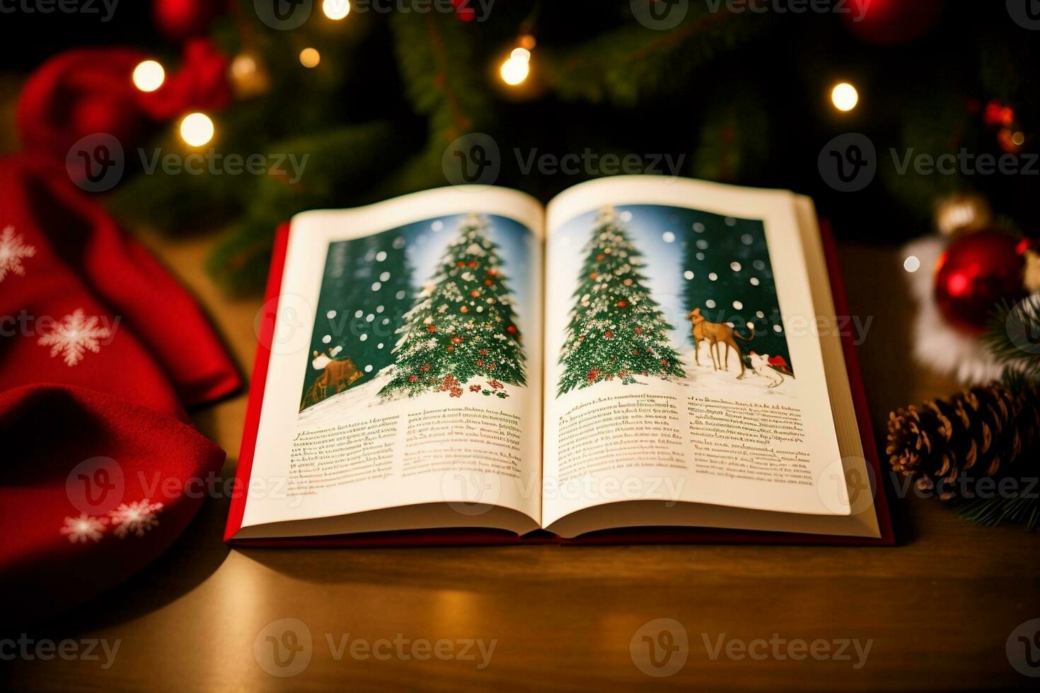 Whimsical Tales Personalized Christmas Storybooks for a Magical Holiday. AI Generated. photo