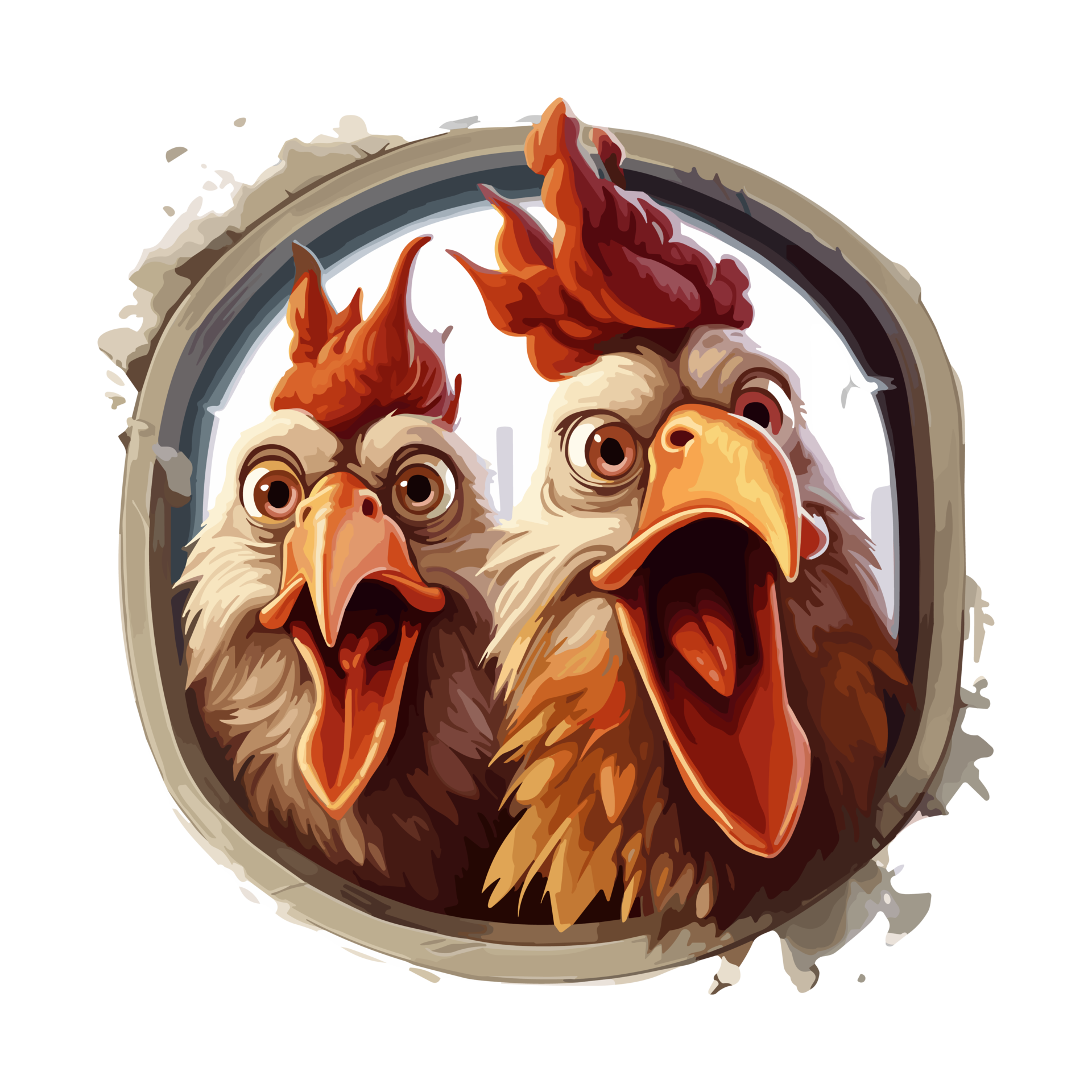 Cute Funny Hen, Chicken on transparent background 31720126 PNG