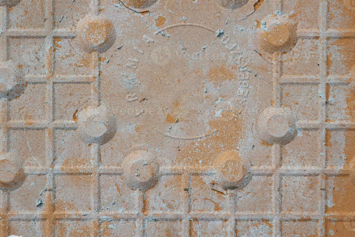 Cracked and abstract grunge texture. Aged material surface backdrop. Weathered effect pattern. Old and dirty background. photo