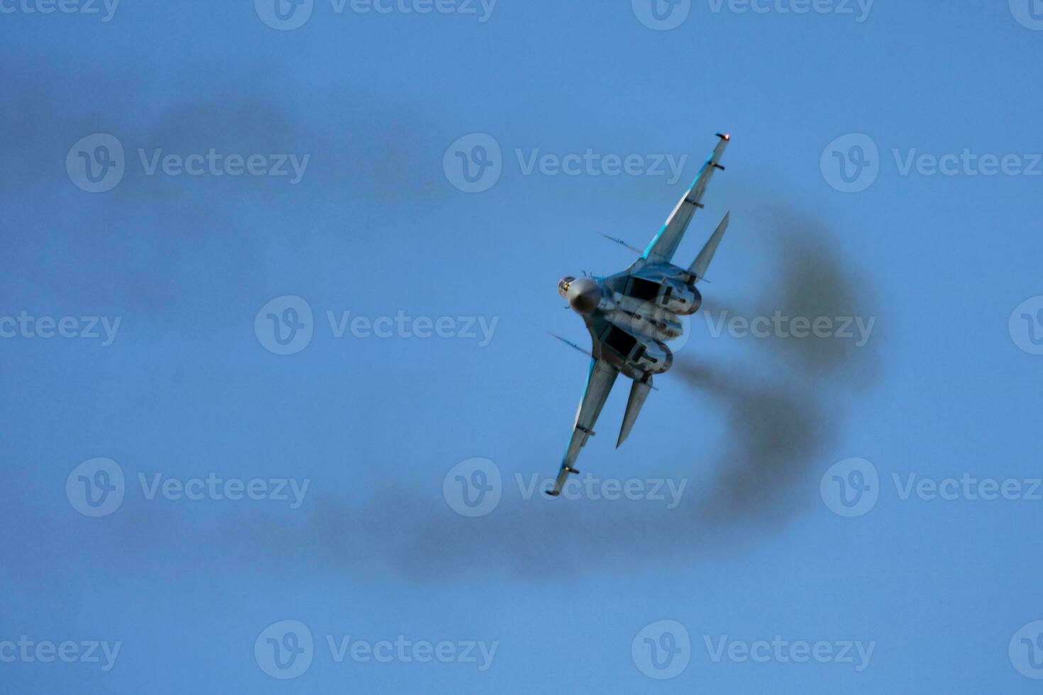 Military fighter jet plane at air base. Airport and airfield. Air force flight operation. Aviation and aircraft. Air defense. Military industry. Fly and flying. photo