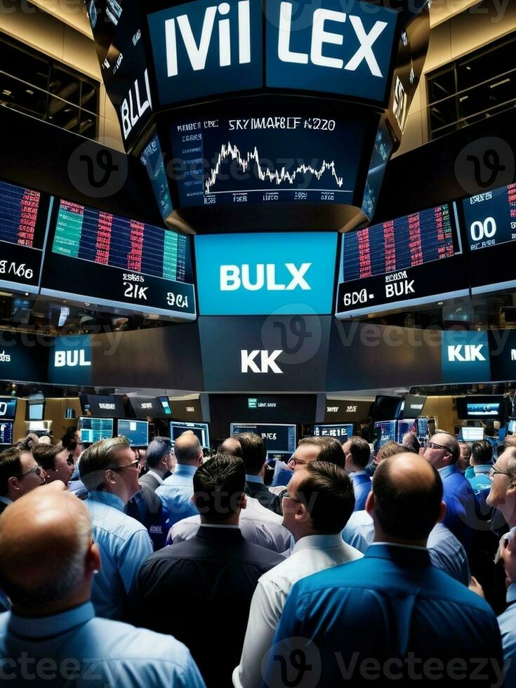 Thrilling Bull Market Rally in the Stock Market. AI Generated. photo