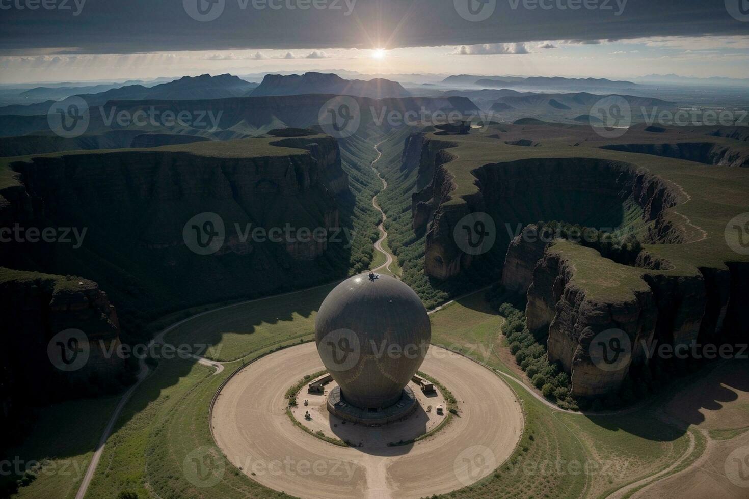 Celestial Beauty Aerial Glimpse of Nature s Majesty. AI Generated. photo