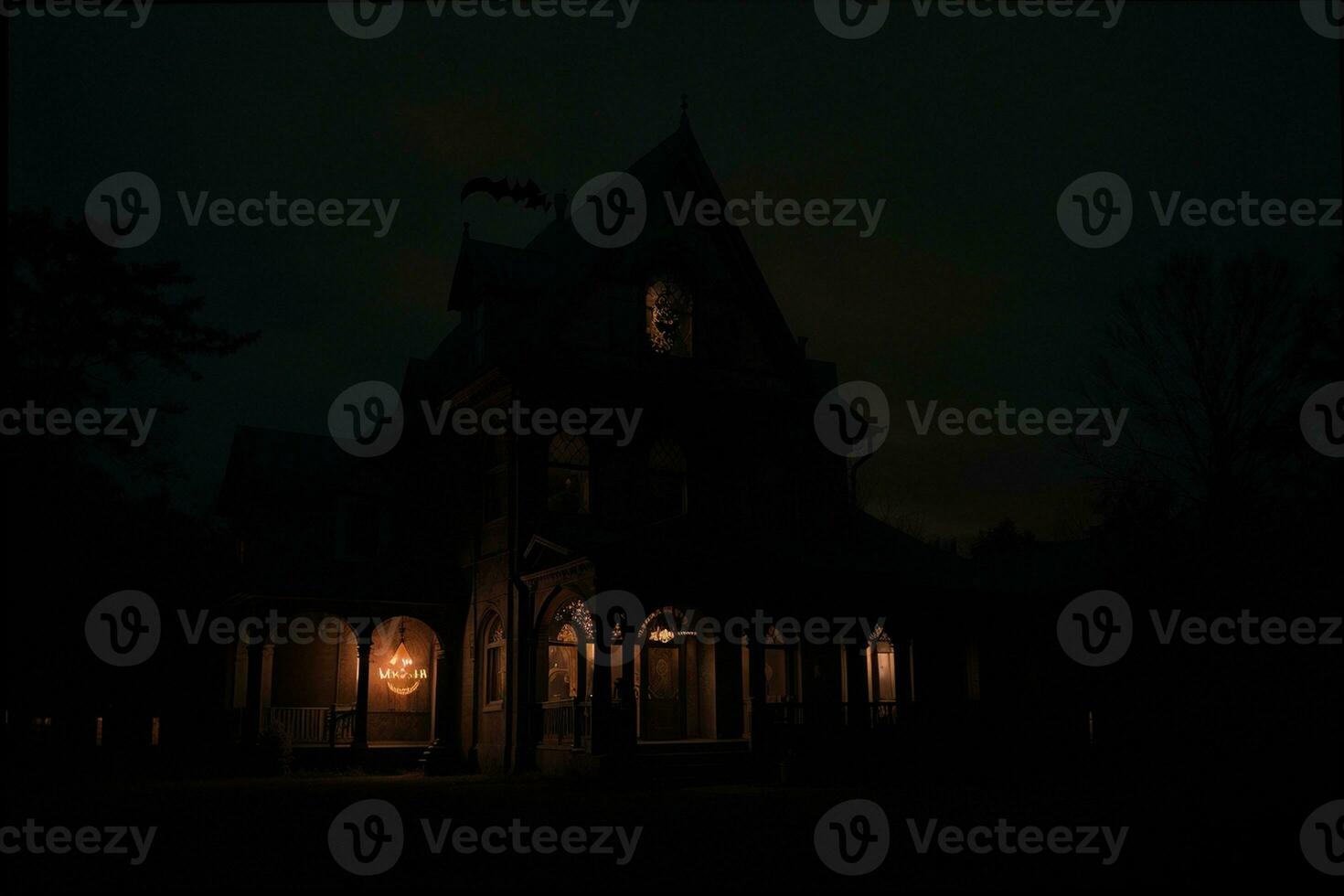 Hauntingly Beautiful Halloween Banner Set the Mood for a Spooktacular Celebration. AI Generated. photo