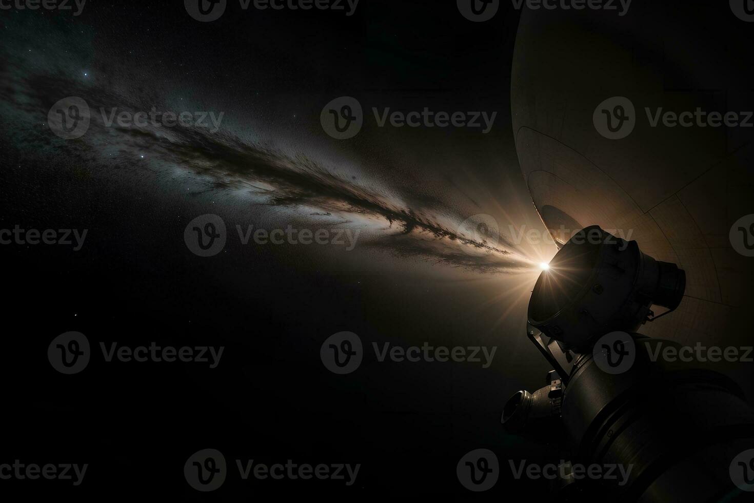 Celestial Wonder A Mesmerizing Macro View of a Comet s Tail Journey. AI Generated. photo