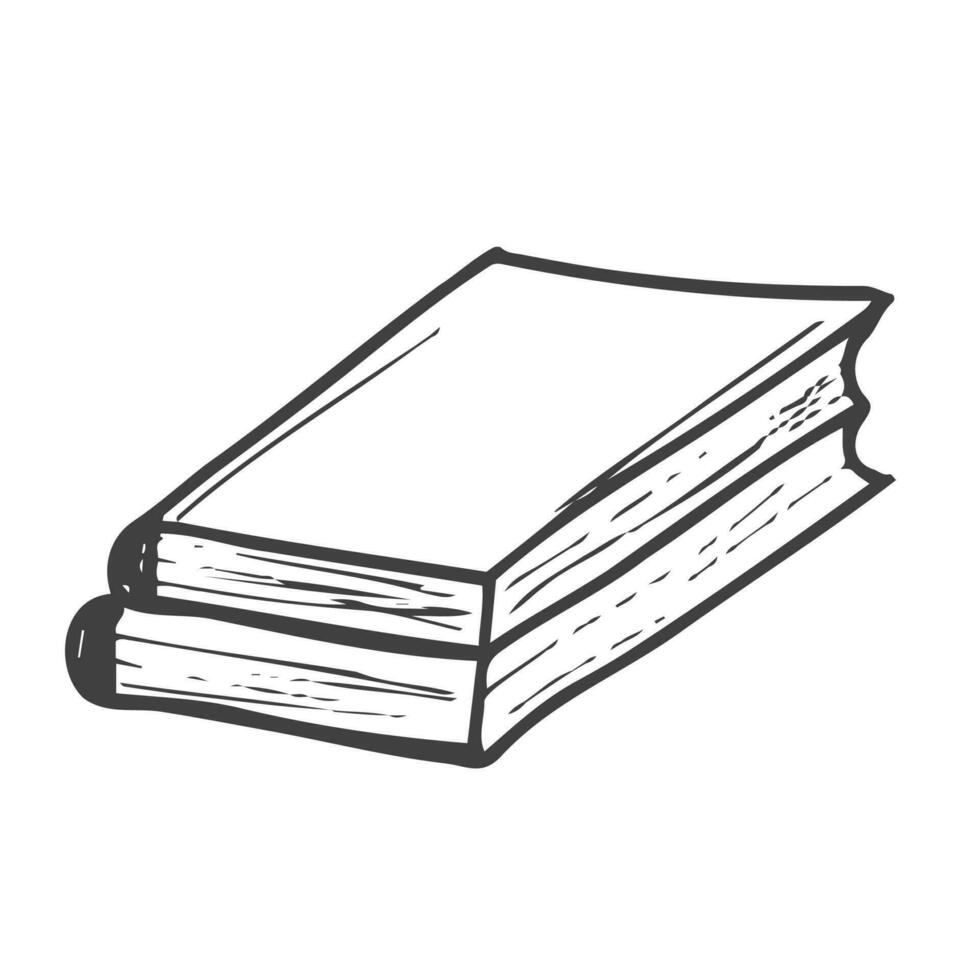 Books set. Opened and closed books, books on the shelf, stacked books and single book isolated on white background. vector