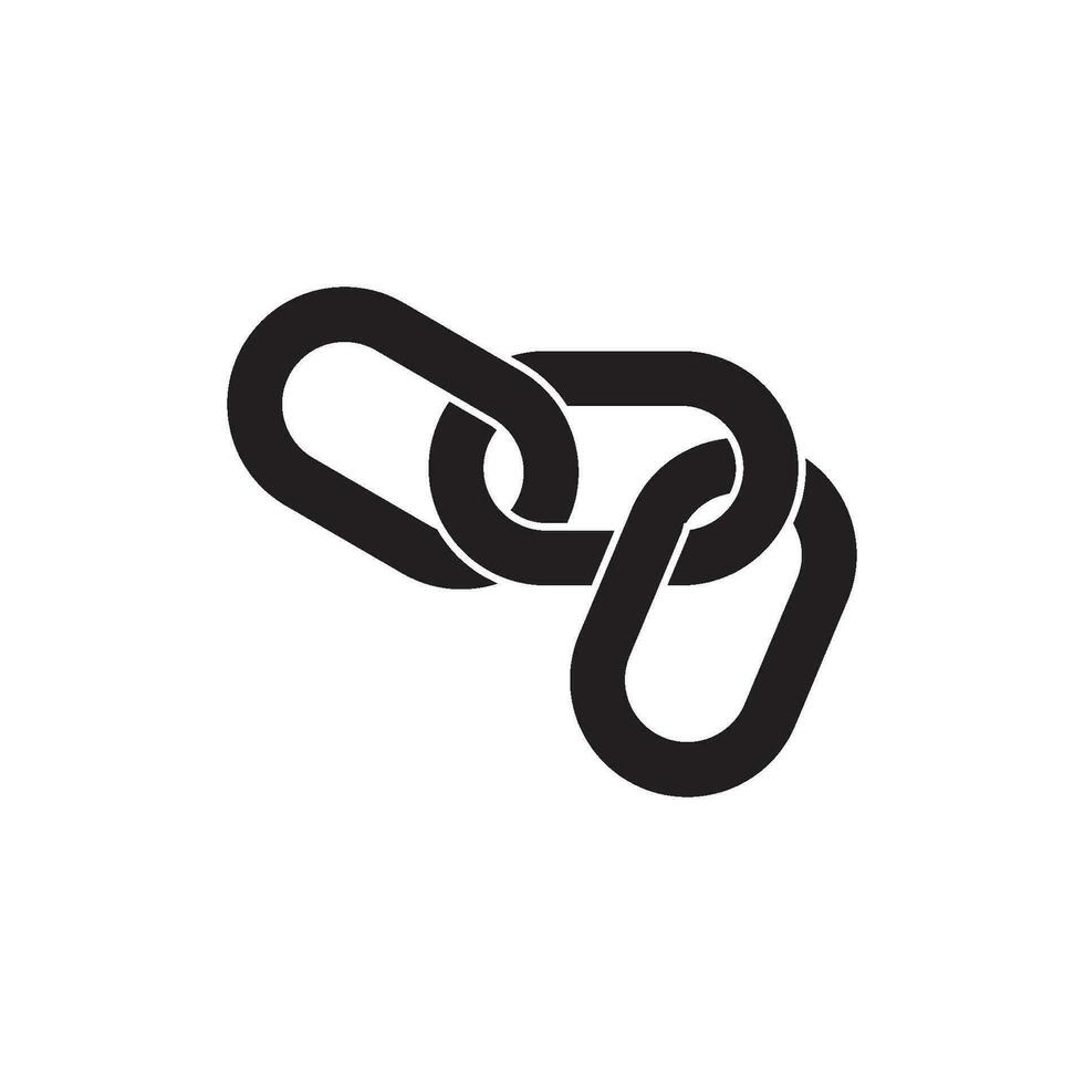 Chain icon logo vector illustration design template