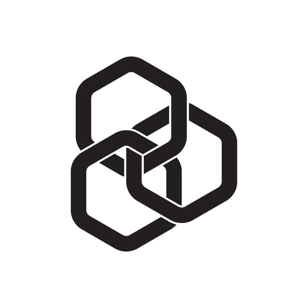 cadena icono logo vector ilustración diseño modelo