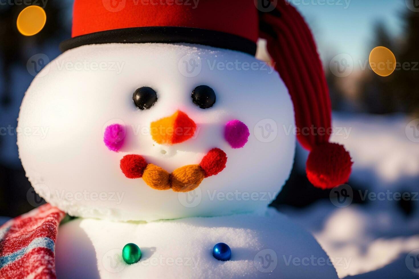 Playful Snowman Kit for Winter Fun. AI Generated. photo
