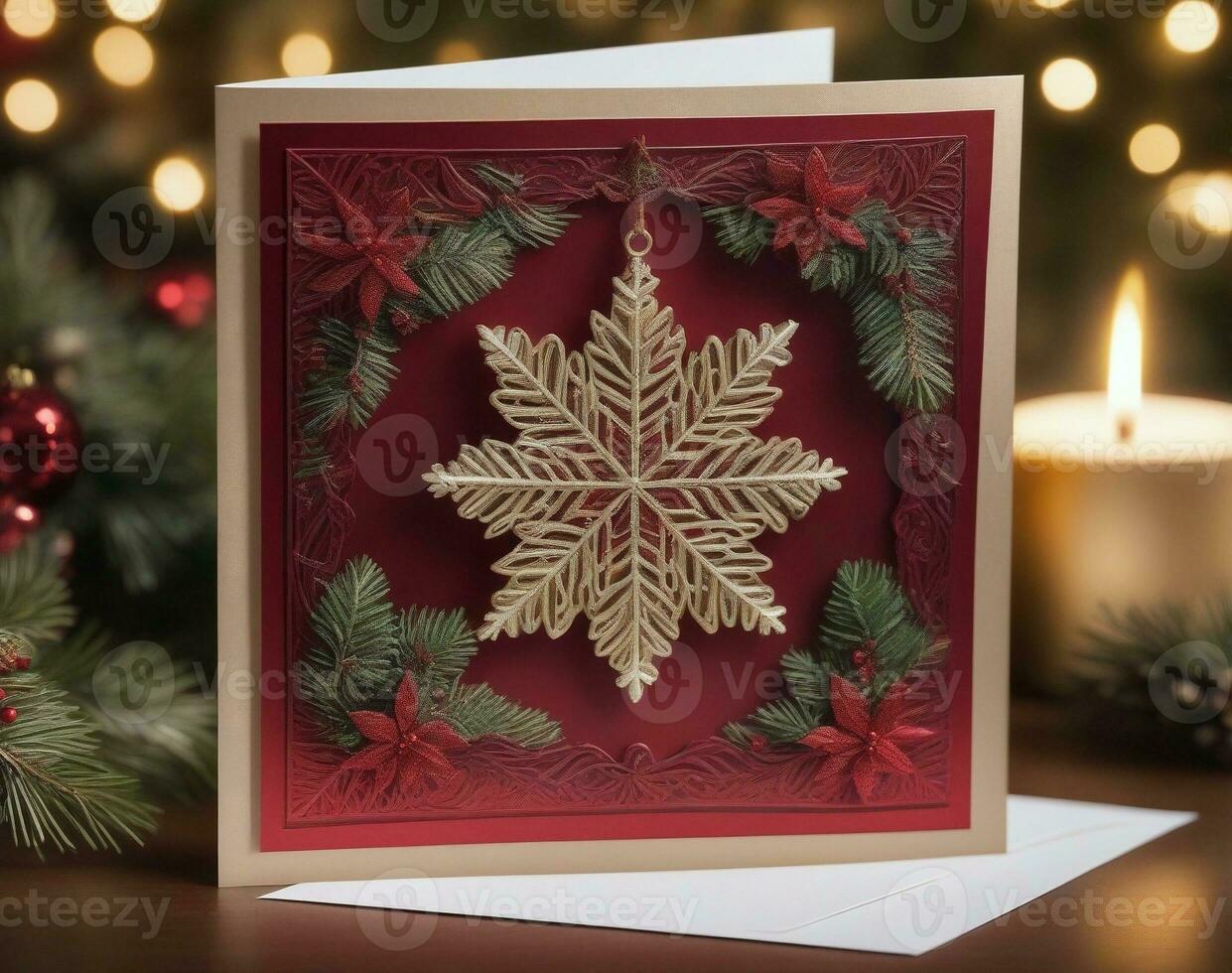 caprichoso maravillas de Navidad tarjetas ai generado. foto