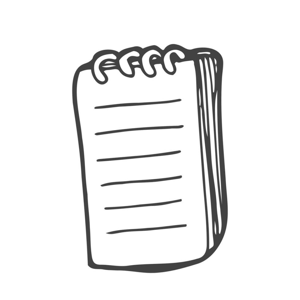 Vector sketch of notepad. Hand draw illustration. Line sketch 31720695