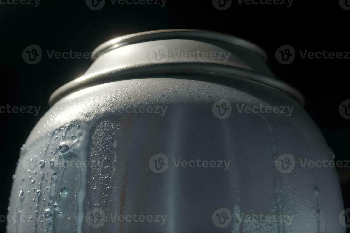 Refreshing Delight A Close up of a Cold Soda Can by Annie Leibovitz. AI Generated. photo