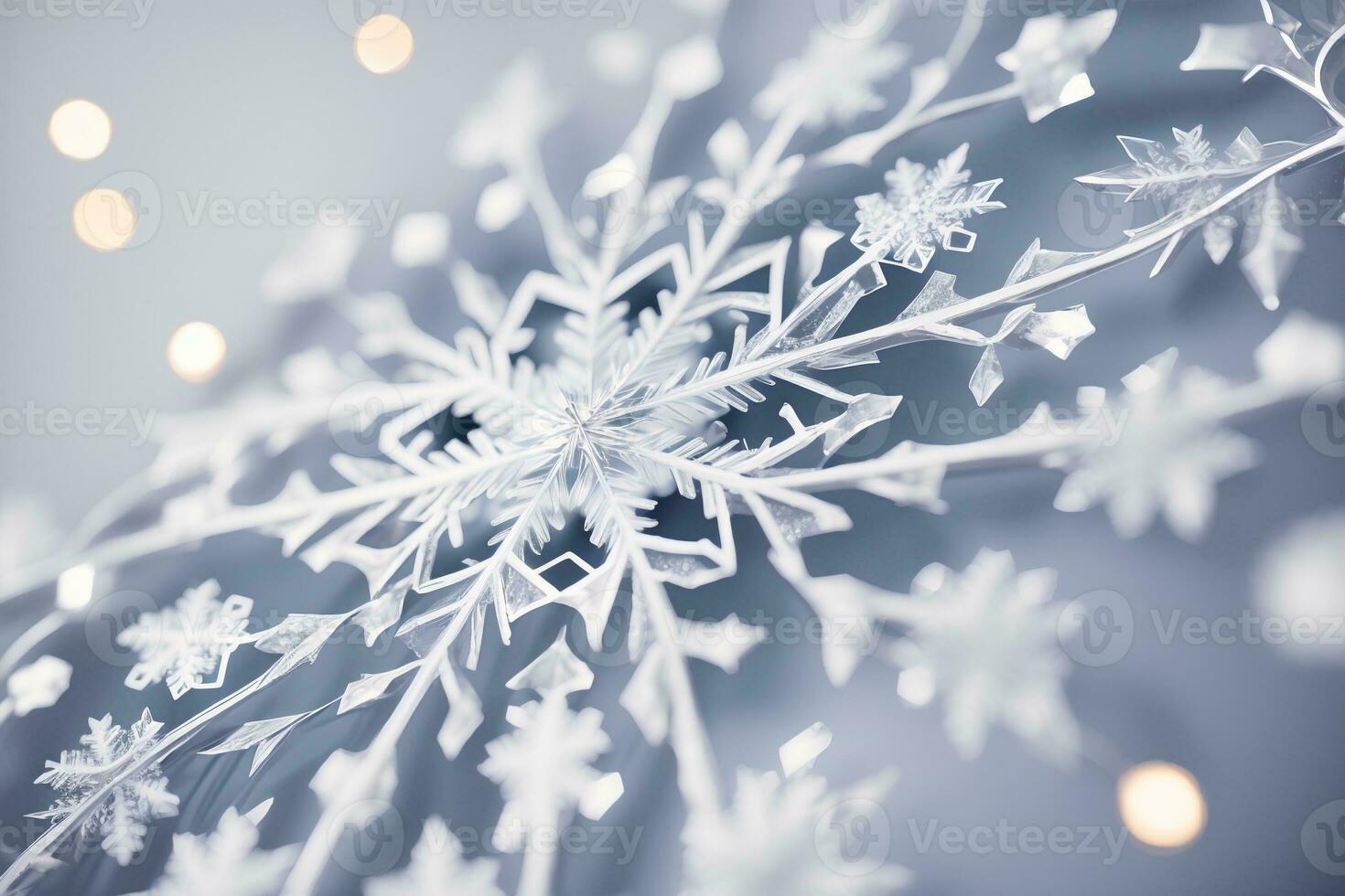 Transform Your Space with Stunning Snowflake Wall Decals. AI Generated. photo