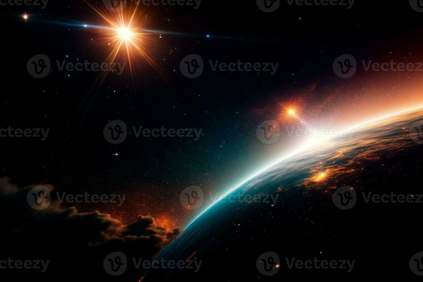 Celestial Splendor A Captivating Glimpse into the Cosmos. AI Generated. photo