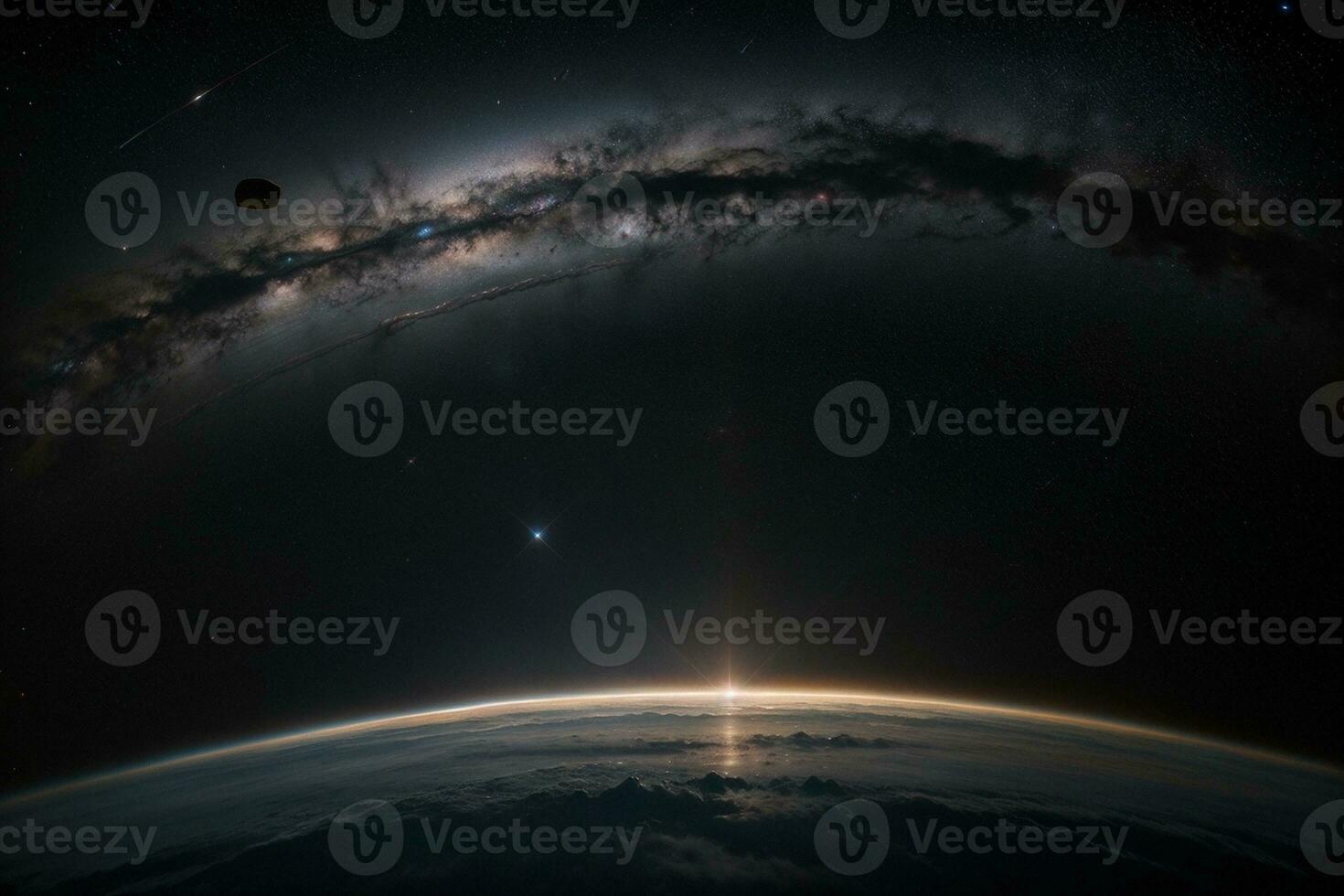 Astronaut s Journey Exploring the Vastness of Space. AI Generated. photo