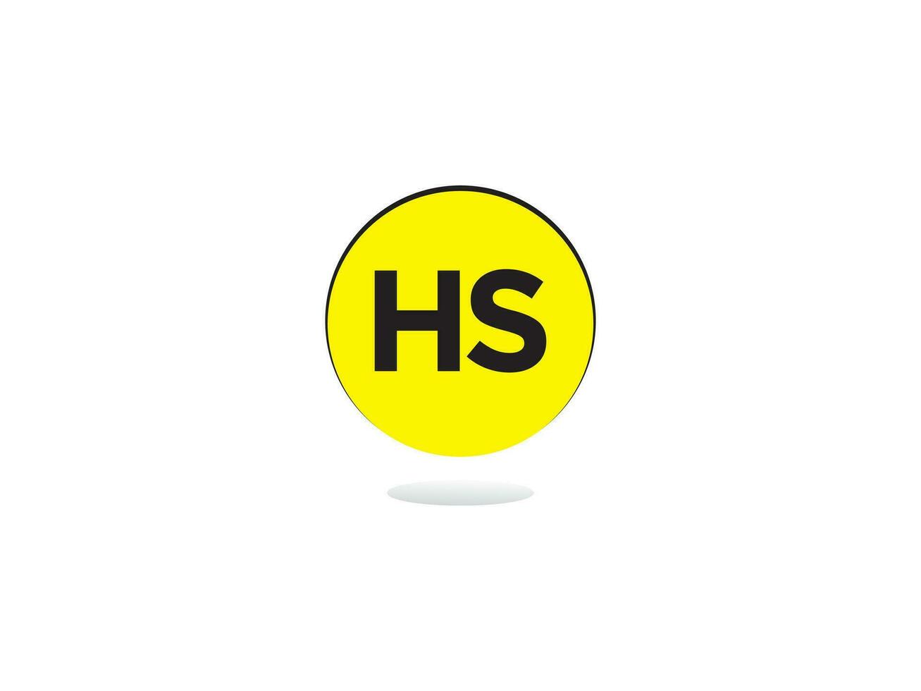 Typography Hs Logo, Creative HS Letter Logo Template vector