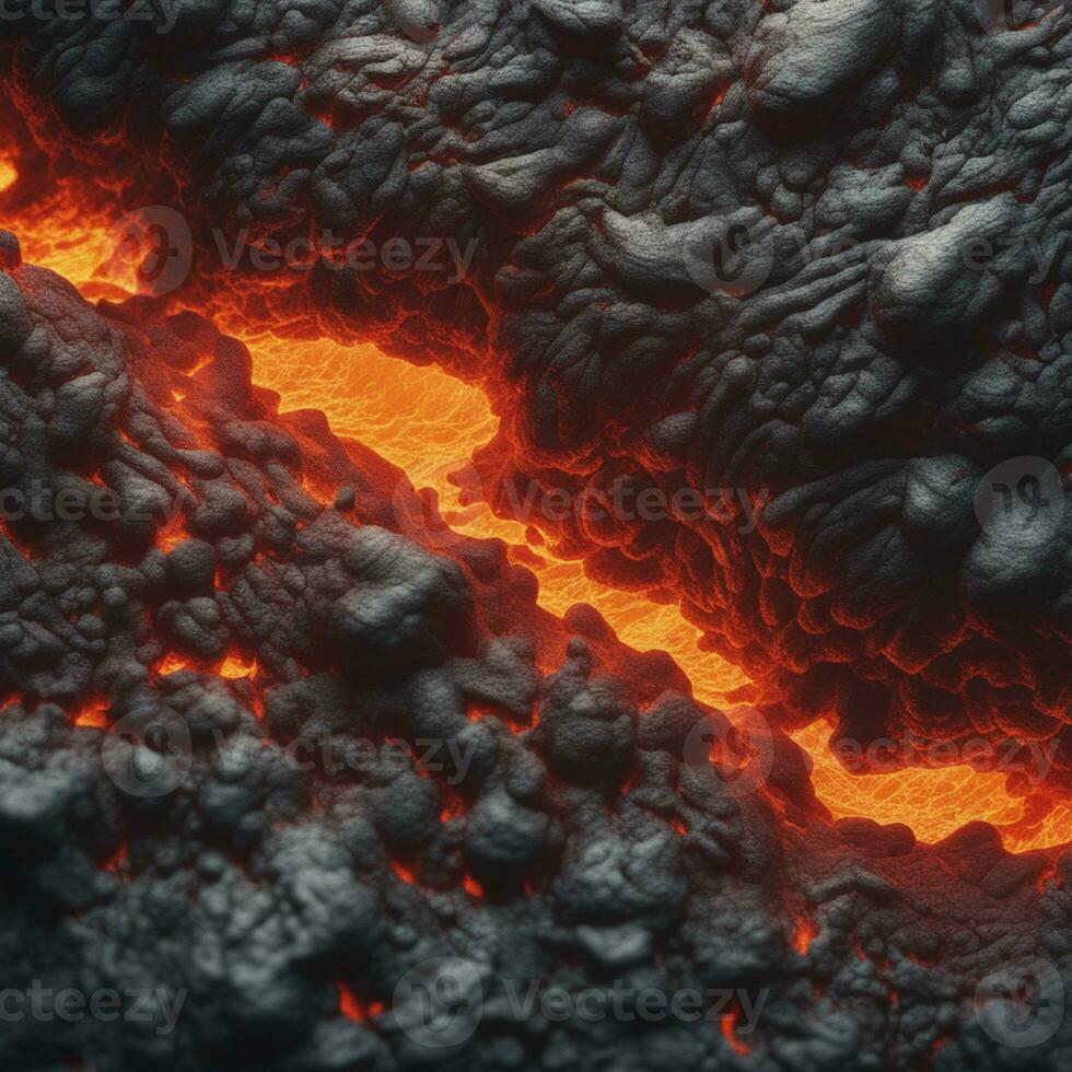 ai generado contenido. infierno soltado el ardiente poder de un volcánico erupción foto