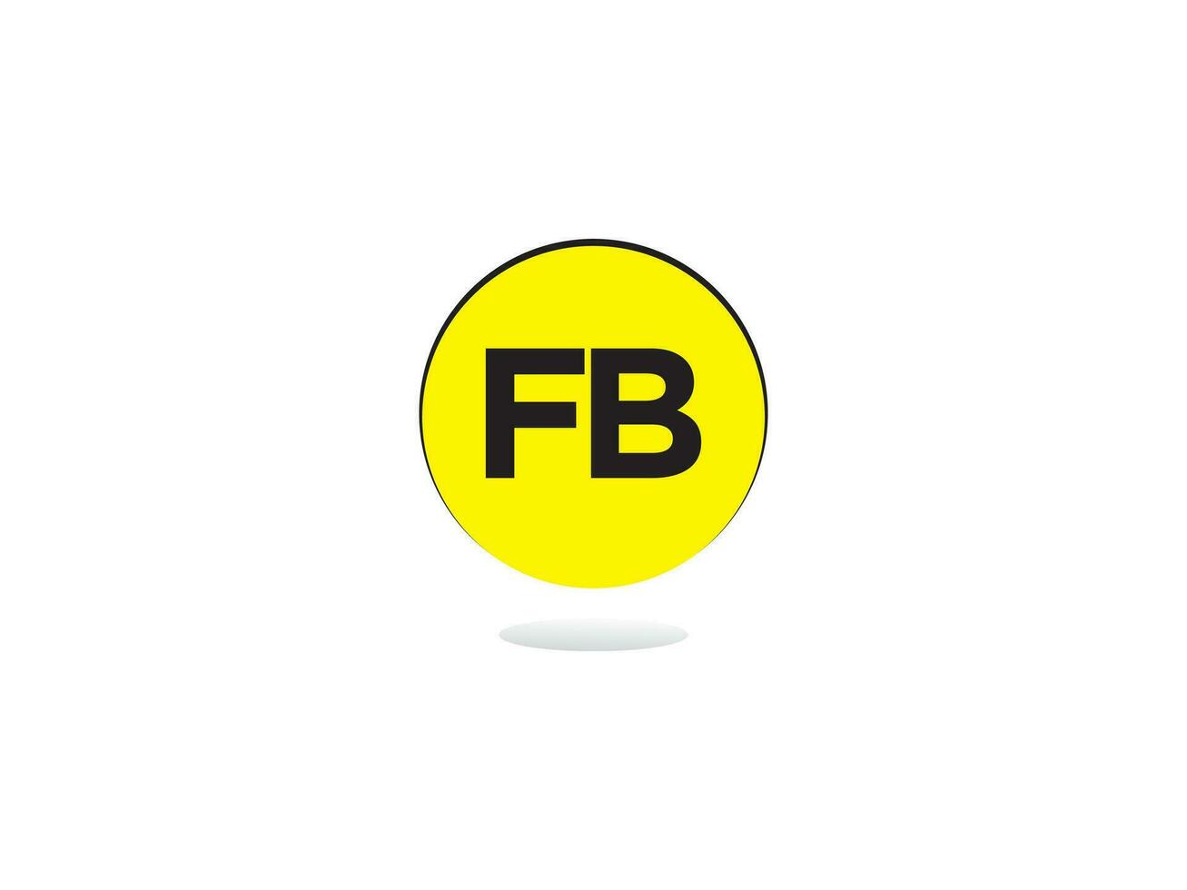 Initial Fb Logo Letter, Minimalist FB Letter Logo Icon Vector