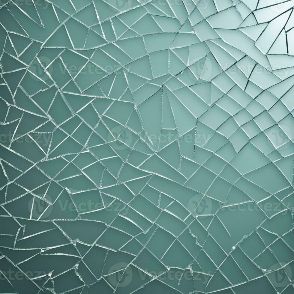 Ai generated content. Shattered Reality Broken Glass in Closeup photo