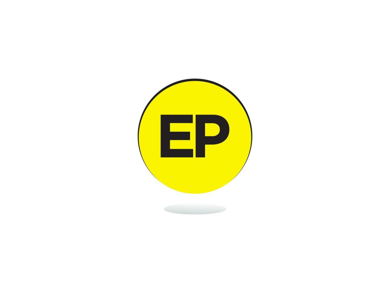Minimalist Ep Letter Logo, Unique EP Colorful Logo For Shop vector