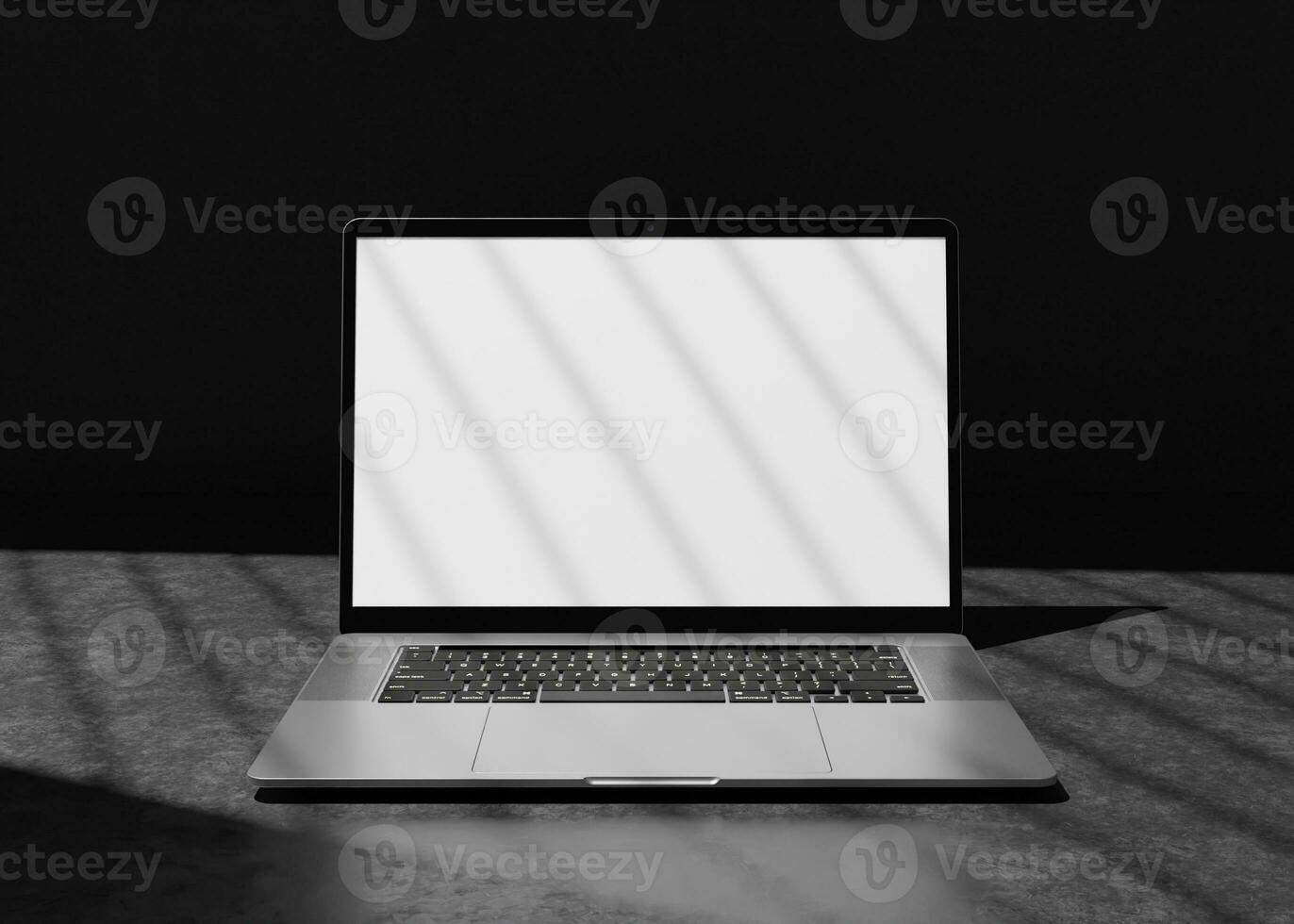 Laptop Screen Mockup for Branding Identity Presentation photo