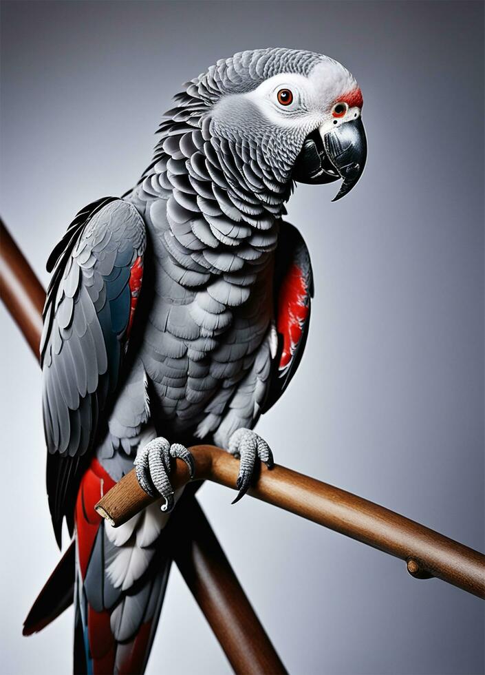 Wings of Africa. Capturing Vibrant Pet Parrots Through the Lens. Ai Generative photo