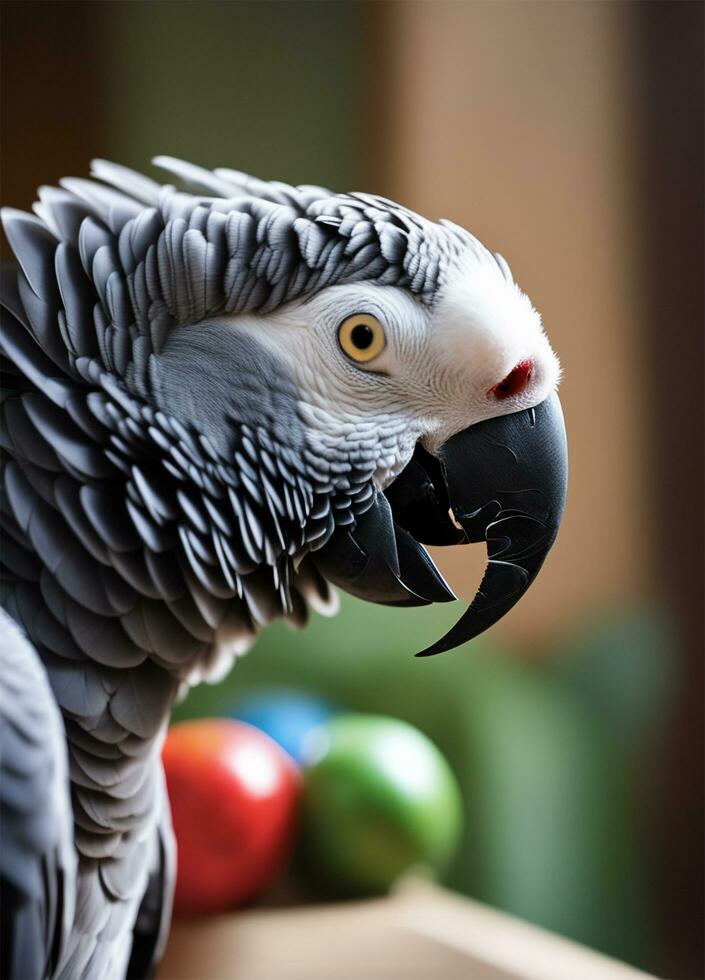 Wings of Africa. Capturing Vibrant Pet Parrots Through the Lens. Ai Generative photo