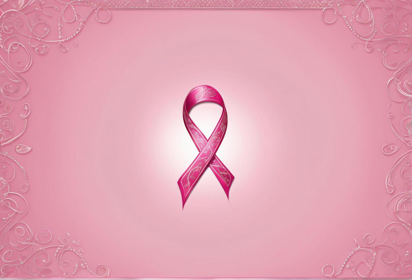 worl breast cancer awarness day. pink themed ribbon. Ai Generative photo