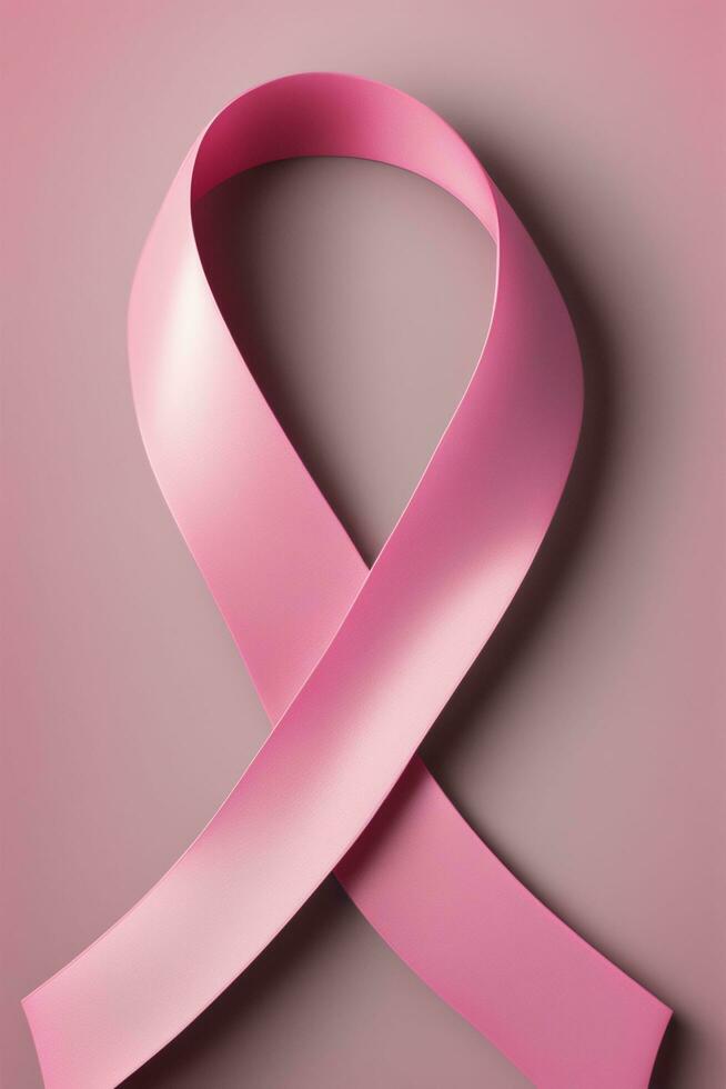 Breast cancer awarness. worlds breast cancer day pinked ribbon themed. Ai Generative photo