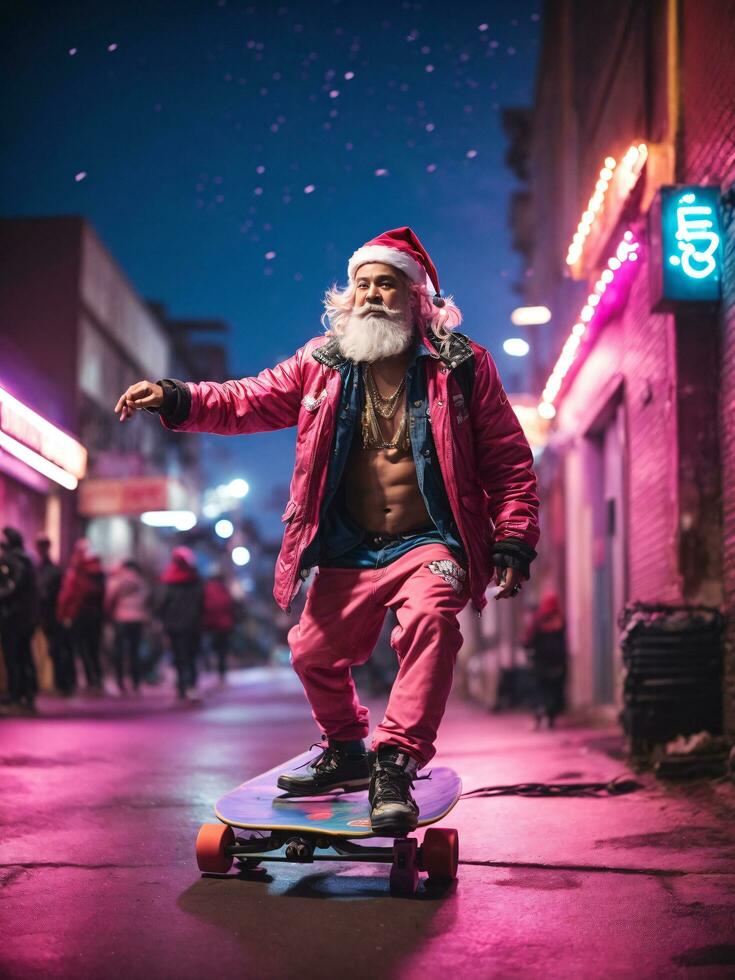 decorado Navidad árbol con pelota, campana y muchos más. ai generativo foto