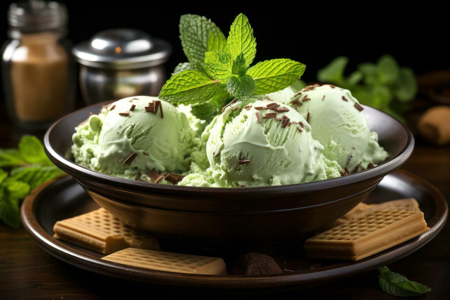 worl famous Ice Cream Delights. Satisfy Your Sweet Cravings. Ai Generative photo