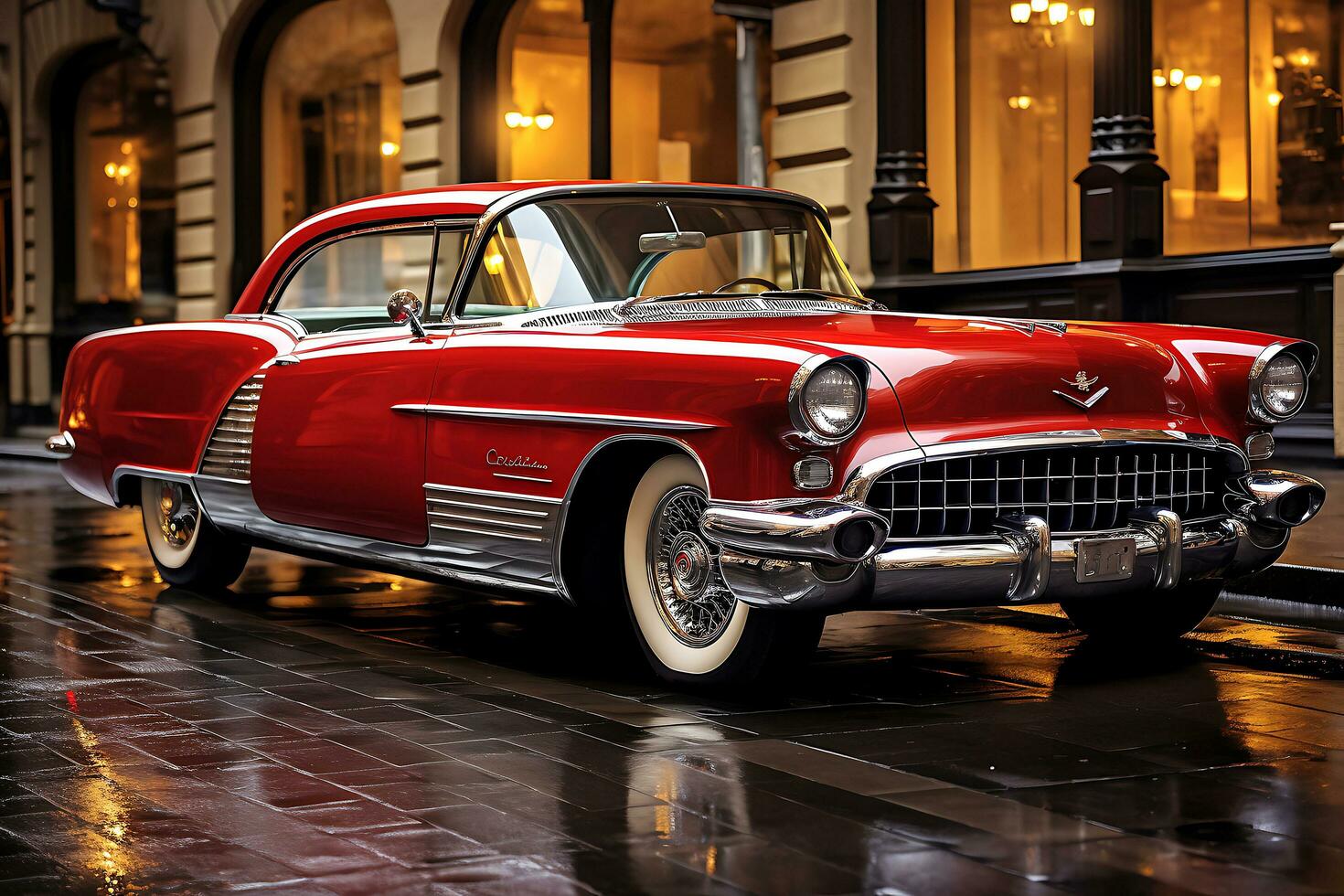 Vintage Classic Cars. Timeless Automotive Elegance. Ai Generative photo