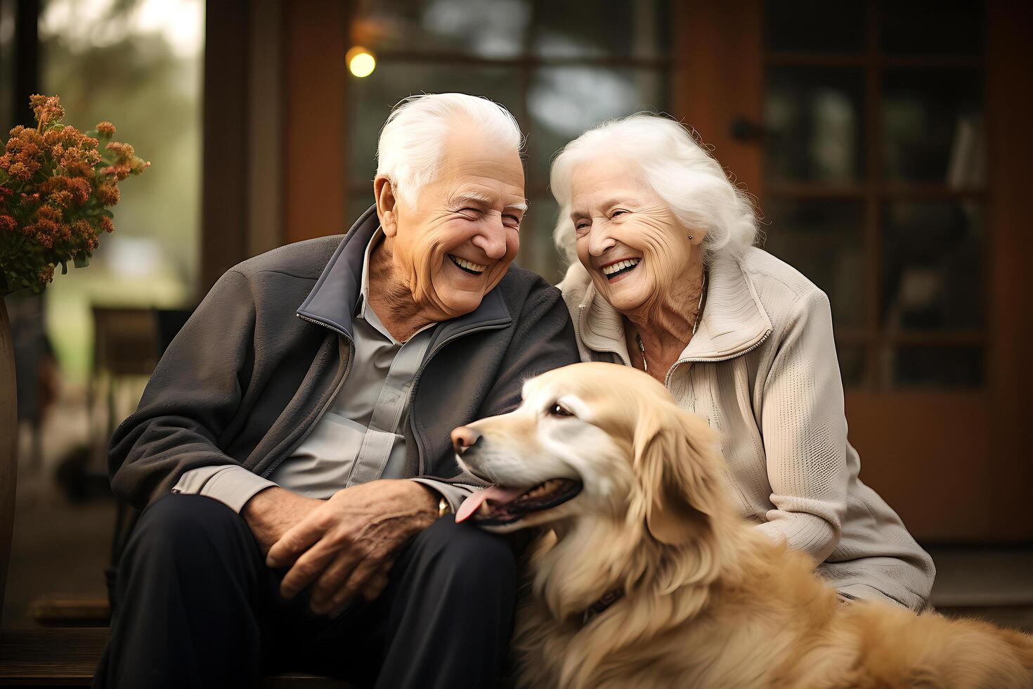 irrompible cautiverio. explorador el humano con mascota perro conexión. ai generativo foto