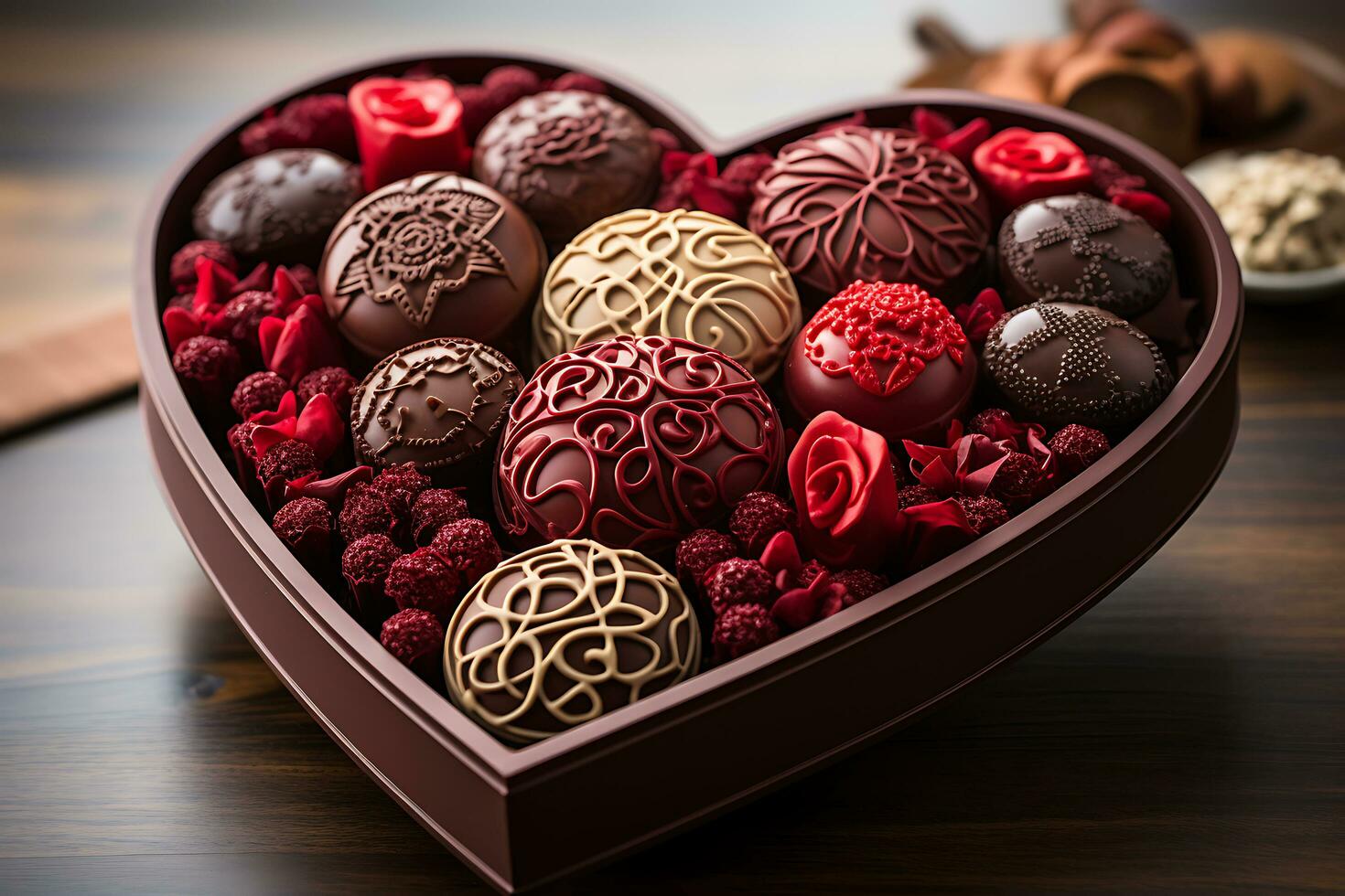 Celebrating ValentinesDay Bliss  with Endless Romance, Joy, and Affection. AI Generative photo