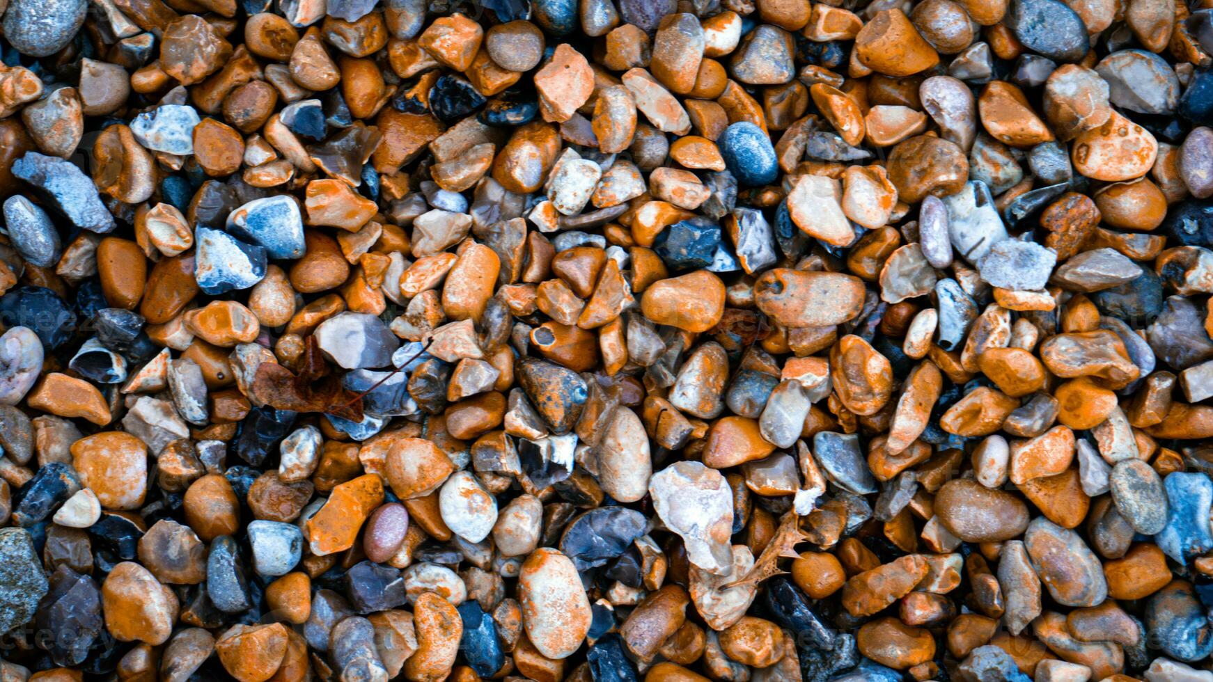 arenoso textura de grava y piedras foto