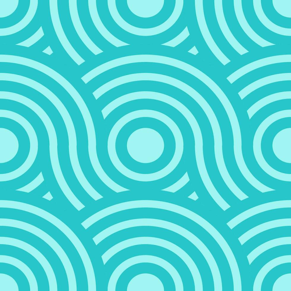 seamless pattern circle wave abstract , ocean wave, geometric line. vector illustration