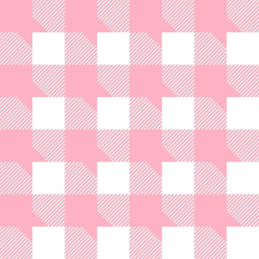 pink gingham seamless pattern, plaid repeating, checkered background, pink chess, wallpaper, fabric, tablecloth, textiles, dresses, paper, bedding, blankets, vector illustration