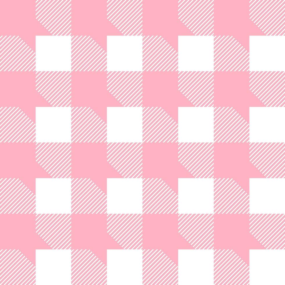 pink gingham seamless pattern, plaid repeating, checkered background, pink chess, wallpaper, fabric, tablecloth, textiles, dresses, paper, bedding, blankets, vector illustration