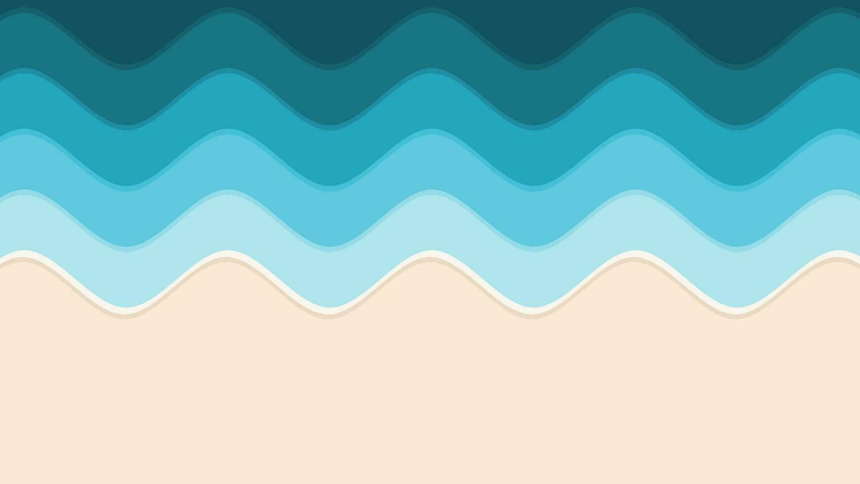 antecedentes con ondas, playa, mar playa, arena, ola del mar, océano, ola del océano, fondo, fondo de pantalla. vector ilustraciones diseño