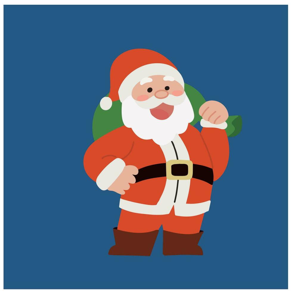 retrato de sonriente Papa Noel claus Sinterklaas celebrar Navidad dando regalo para para niños vector ilustración dibujo