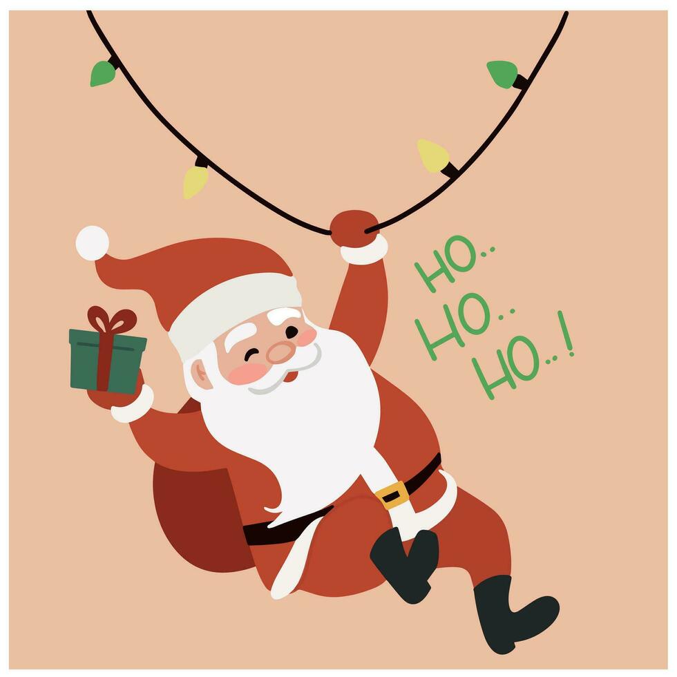 retrato de Sinterklaas Papa Noel claus Navidad dando regalos ilustración vector