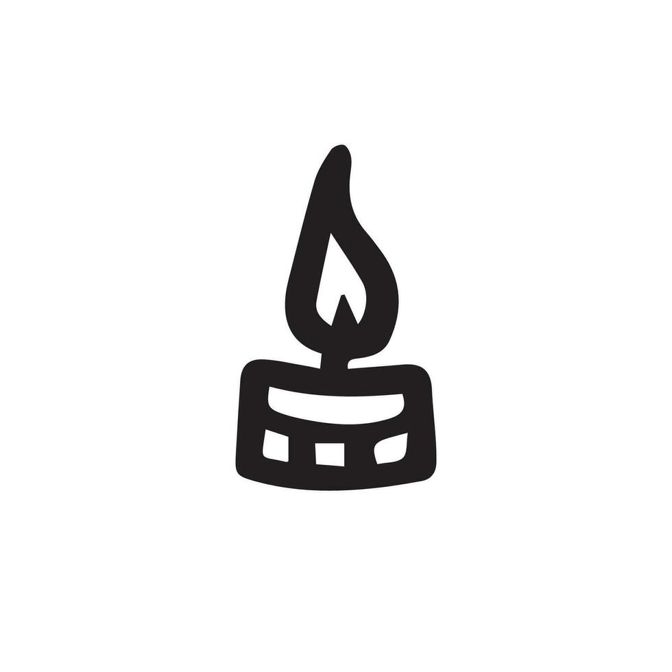 In the flickering glow of this doodled candle, find solace and serenity. Let its warm light illuminate your path and bring a sense of calm. Vector black and white illustration of a candle.