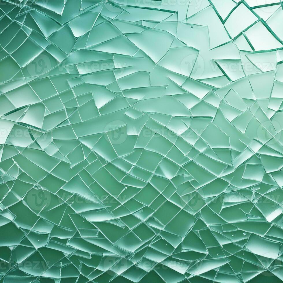 Ai generated content. Shattered Reality Broken Glass in Closeup photo