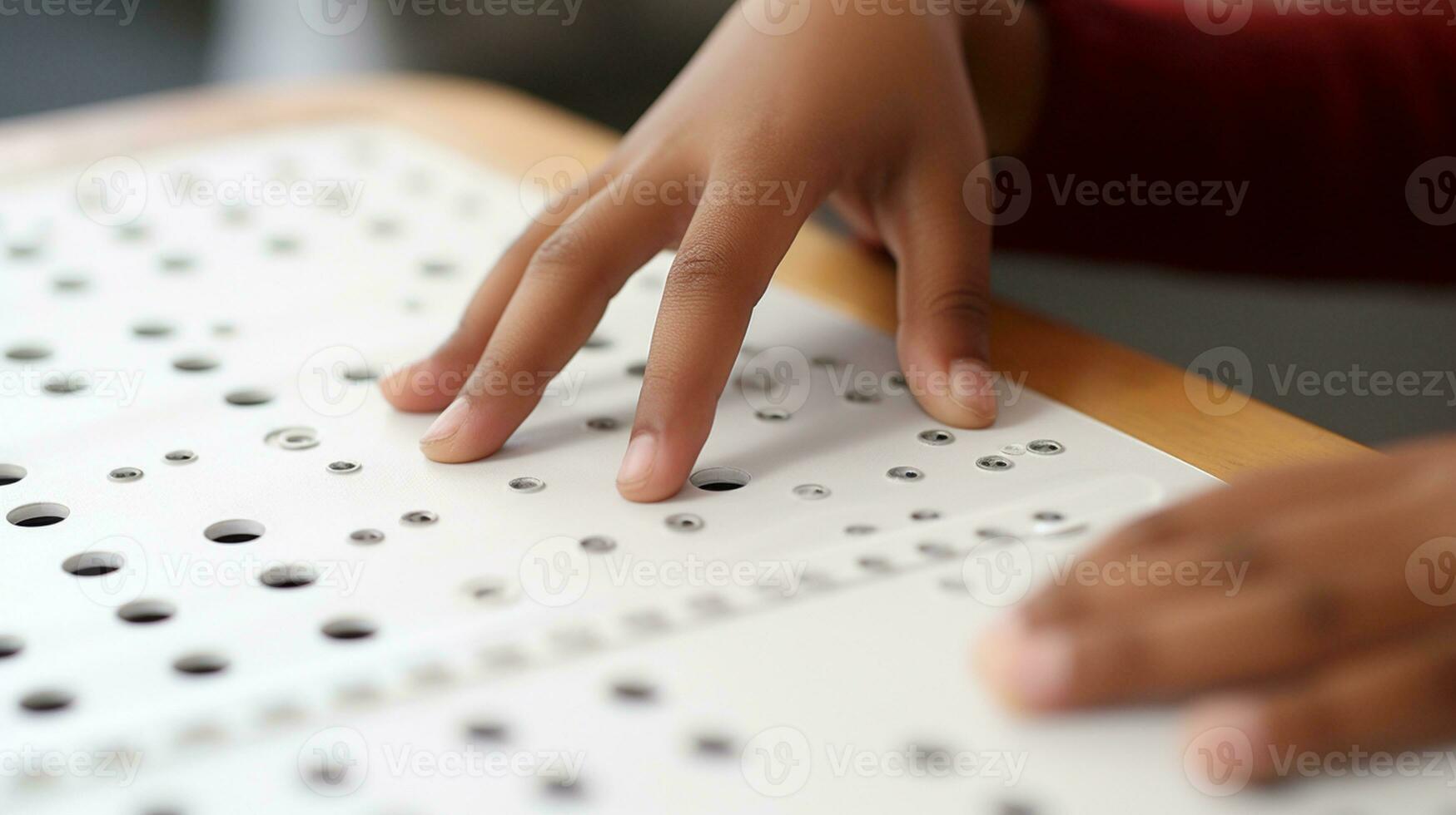 empoderamiento el ciego el significado de mundo braille día foto